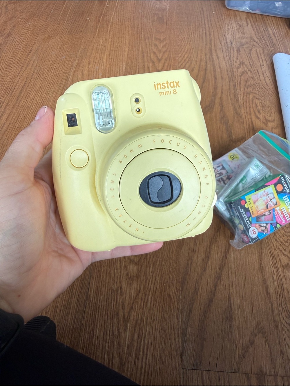Fujifilm Instax Mini 8 Instant Camera - Yellow w/ 3 unopened film packs